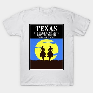 Texas The Lone Star State Travel Austin Dallas Houston Fort Worth El Paso T-Shirt